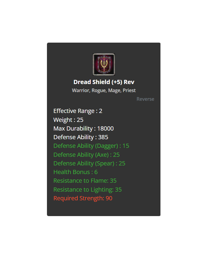 +5 Reverse Dread Shield
