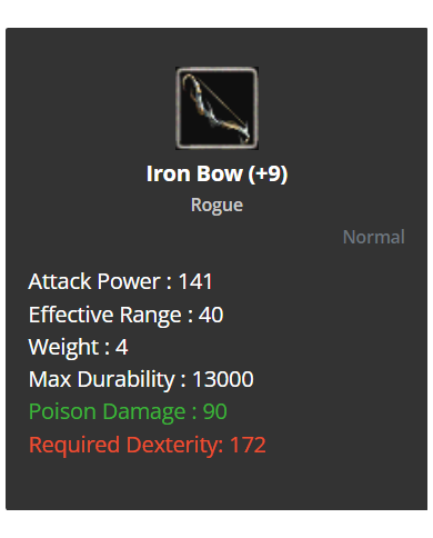 +9 iron bow