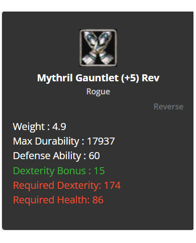 +5 Reb Mythrill Gaunlent
