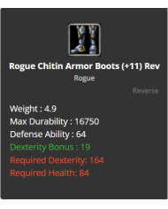 +9 Rogue Chitin Boots