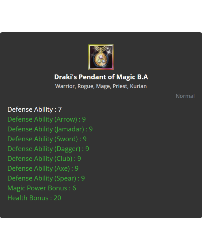 Draki Pendant Magic B.A