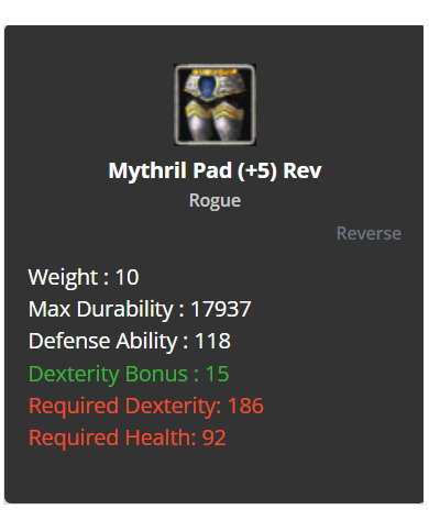 mythril pand reb+5
